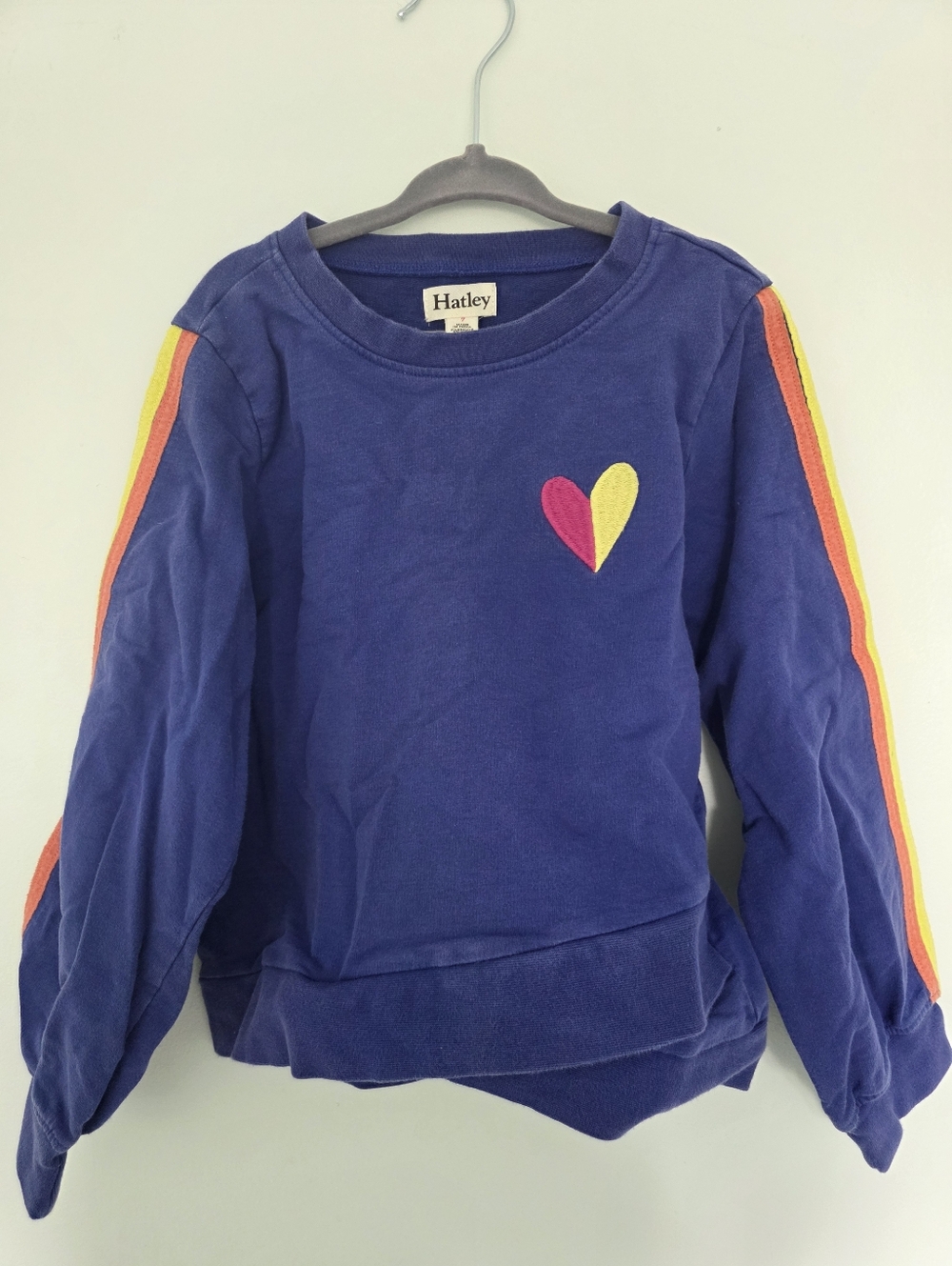 Hatley Girls' Rainbow Crossover Sweater In Deep Purple